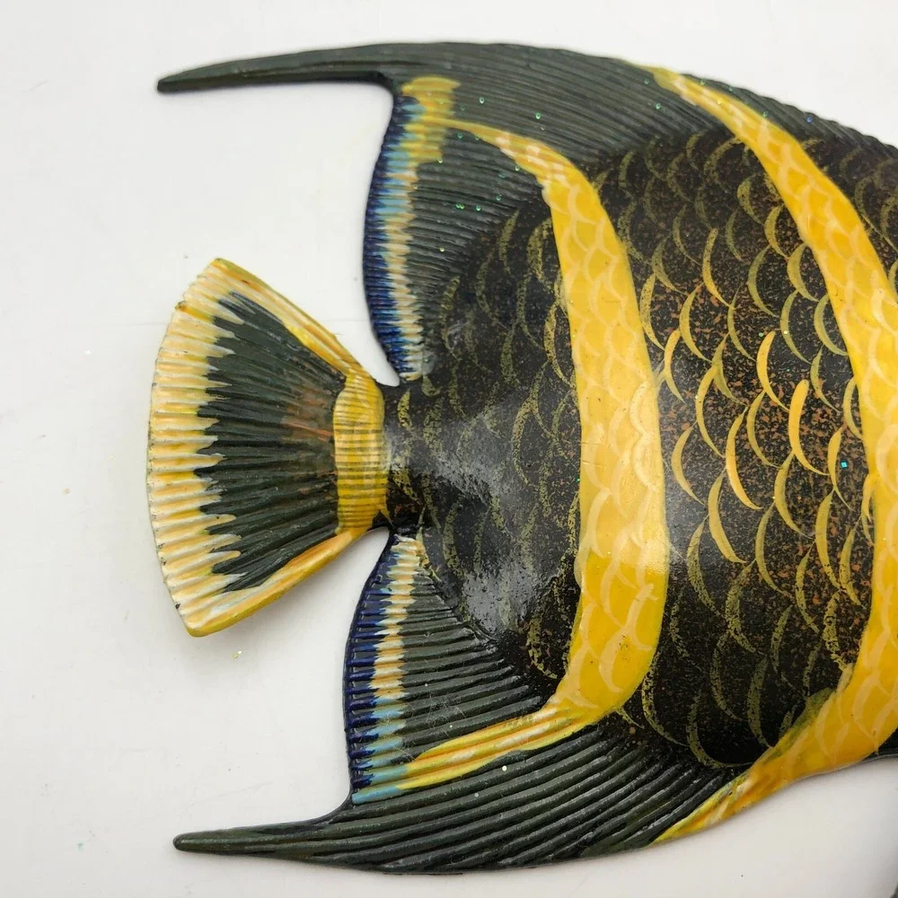Vintage Don Edmond Studio Artist Cortez angelfish Wall Hanging Sculpture
